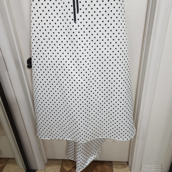 Jessica Mcclintock Gunne Sax Dress White Polka Dot Tea Corset Evening Gown Vtg 4 - Picture 3 of 10